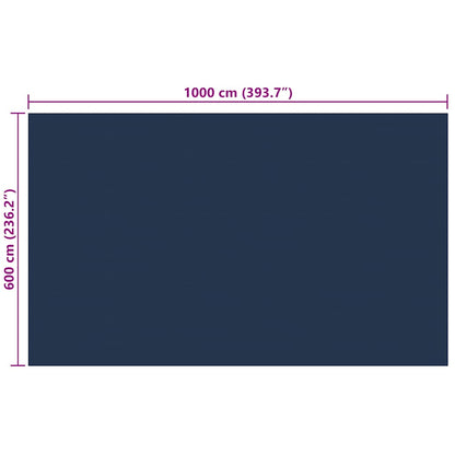 Treibende Pool-Solarplane Pe 1000X600 Cm Schwarz Und Blau