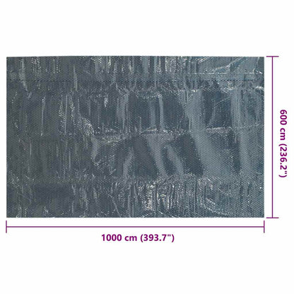 Treibende Pool-Solarplane Pe 1000X600 Cm Schwarz Und Blau