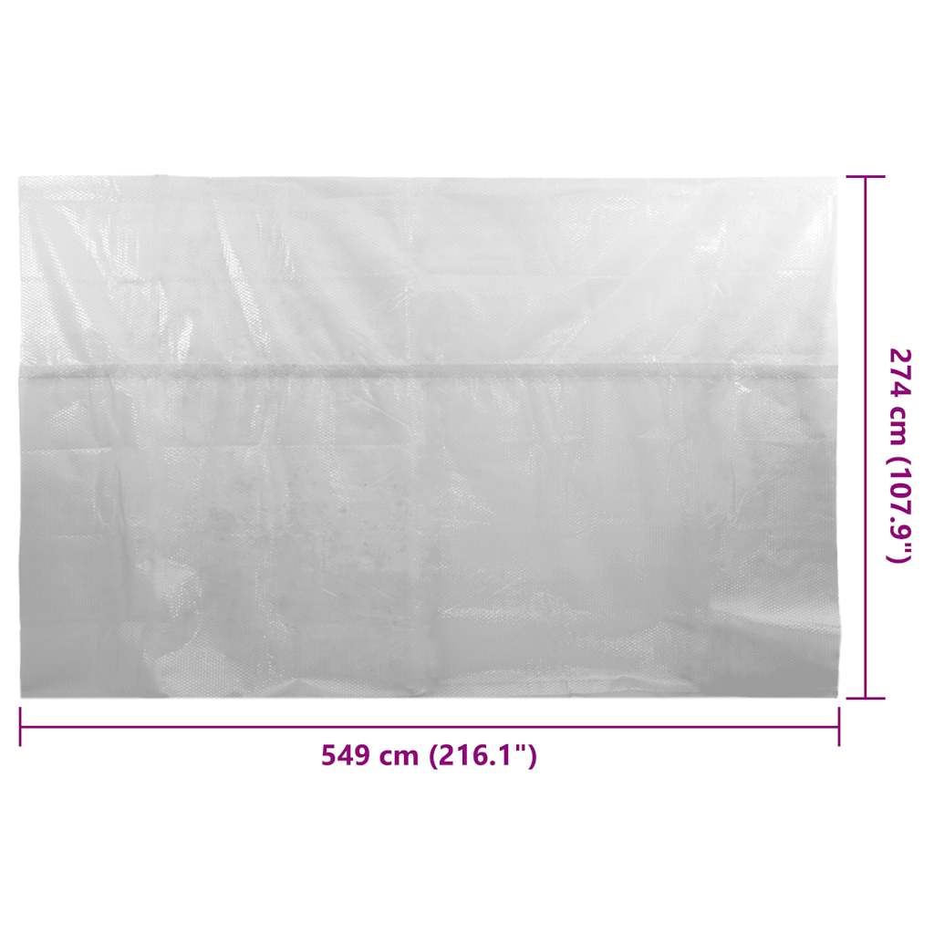 Treibende Pool-Solarplane Pe 549X274 Cm Grau