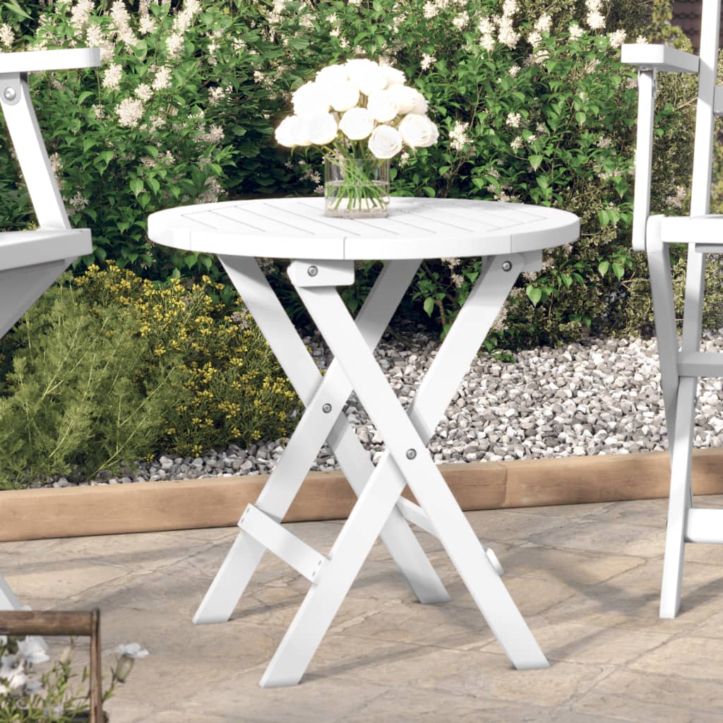 Gartentisch Klappbar Ø 46 Cm Massivholz Akazie