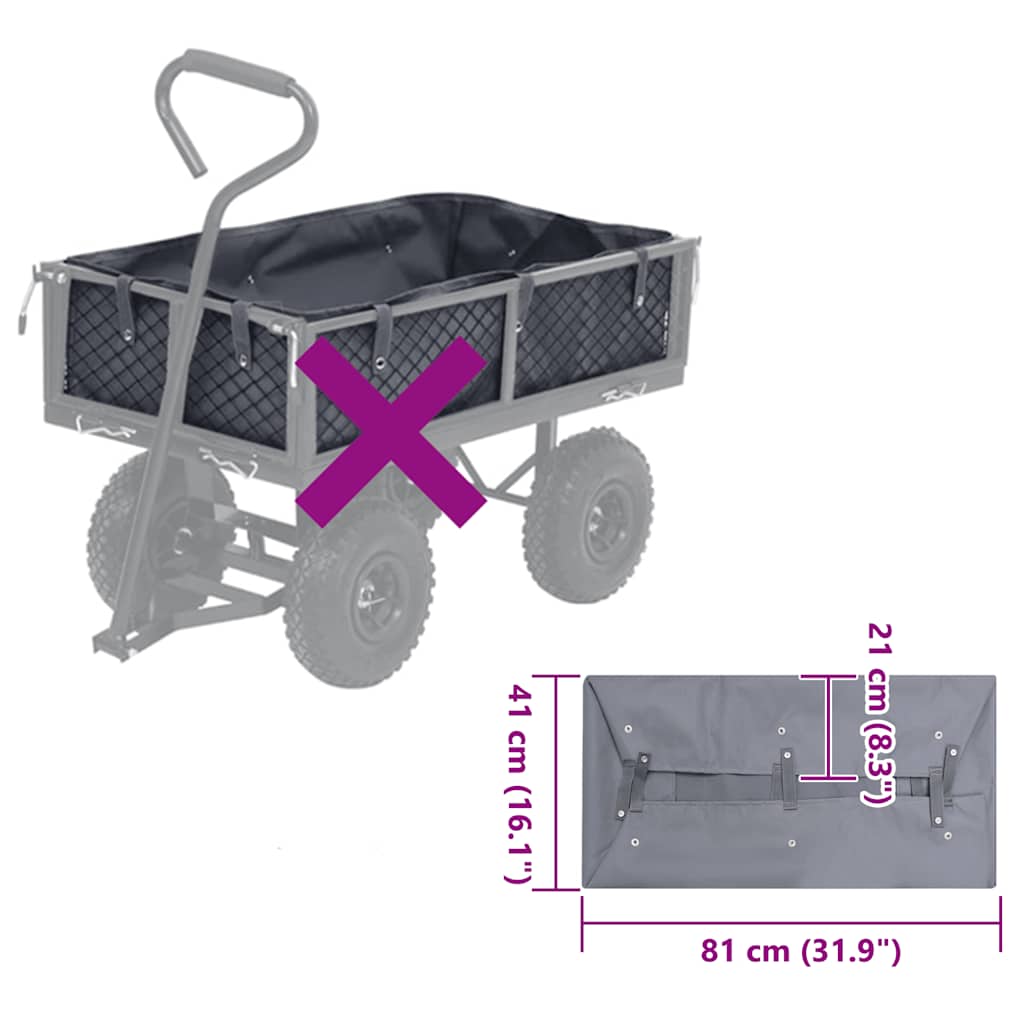 Gartenwagen-Einlage 81X41X21 Cm Stoff