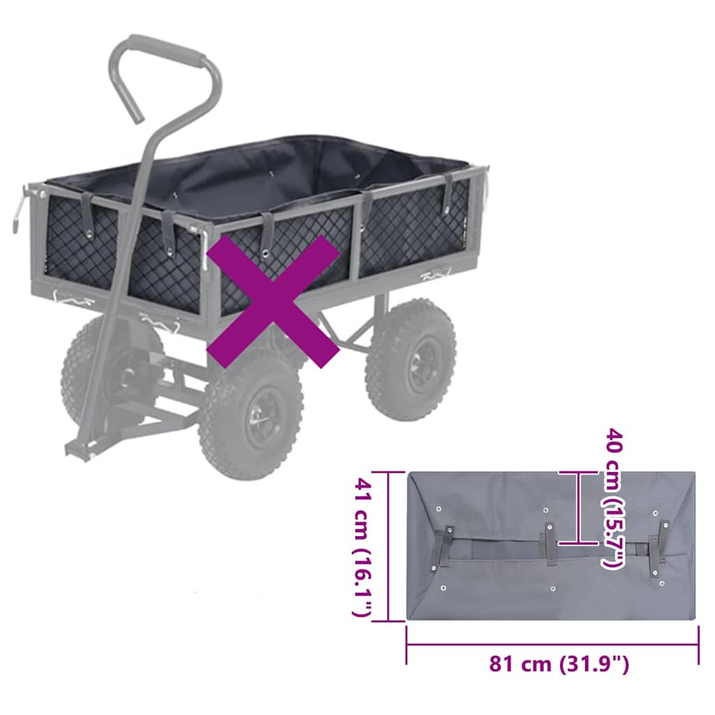 Gartenwagen-Einlage 81X41X40 Cm Stoff