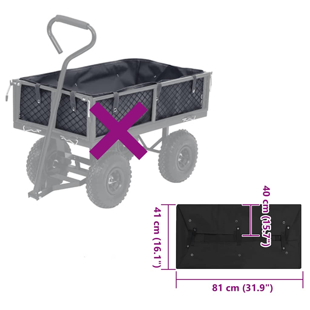 Gartenwagen-Einlage 81X41X40 Cm Stoff