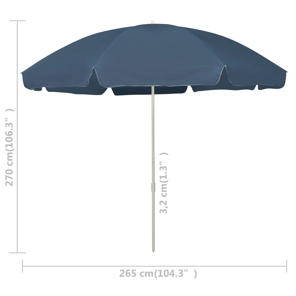 Strandschirm Blau 300 Cm