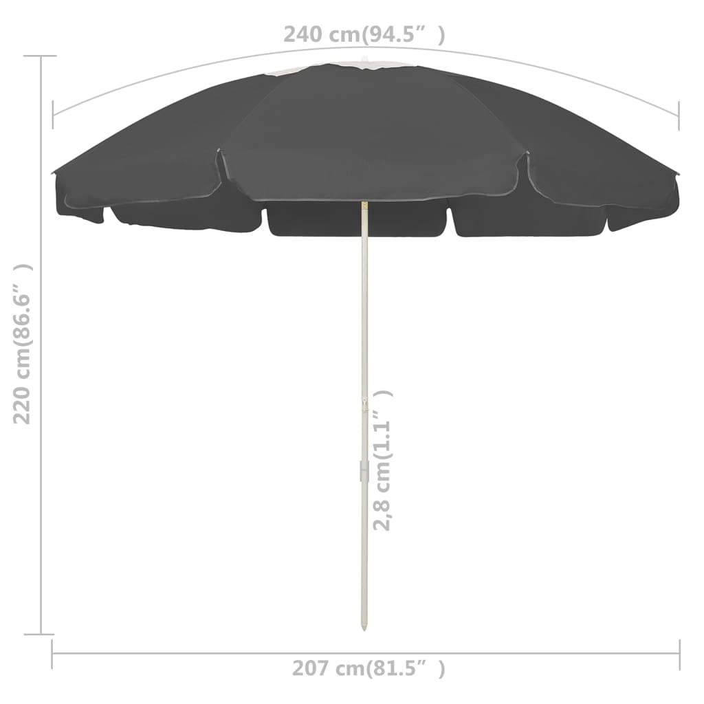 Strandschirm 240 Cm