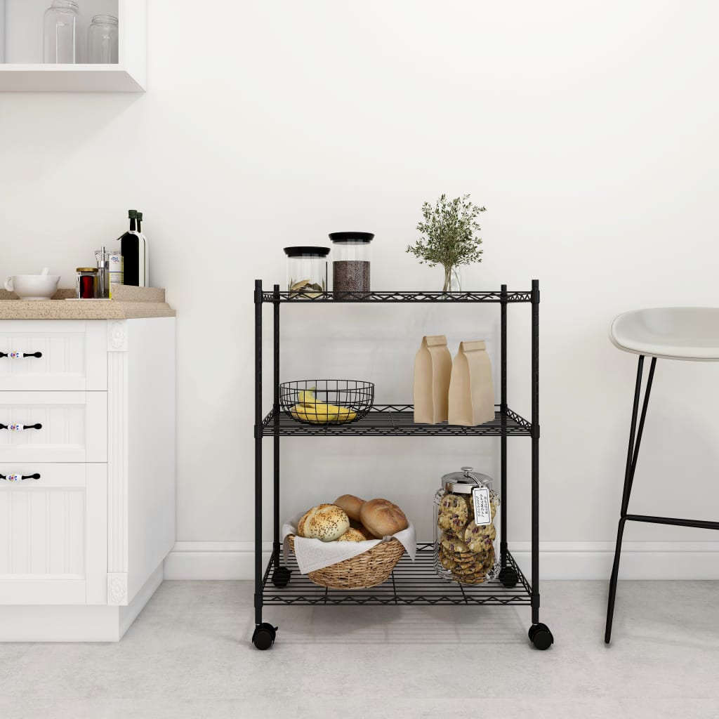 Lagerregal Mit 5 Böden Und Rollen 75X35X155 Cm 250 Kg