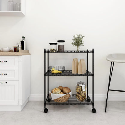 Lagerregal Mit 5 Böden Und Rollen 75X35X155 Cm 250 Kg