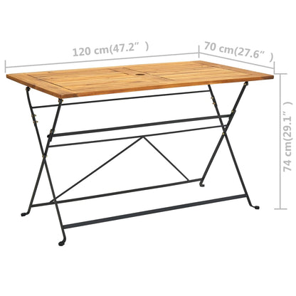 Klappbarer Gartentisch Massivholz Akazie