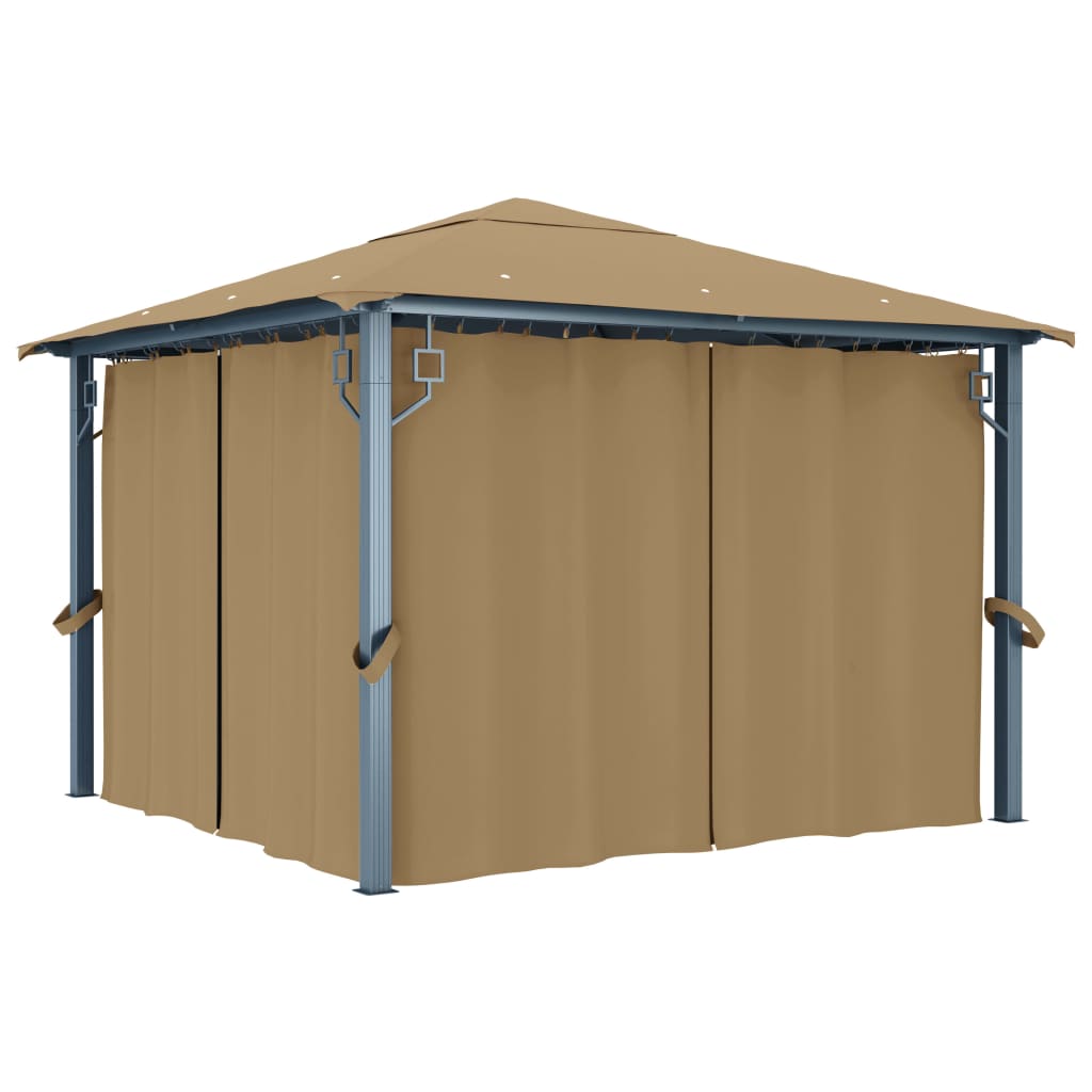 Pavillon Mit Vorhang 300X300 Cm Aluminium