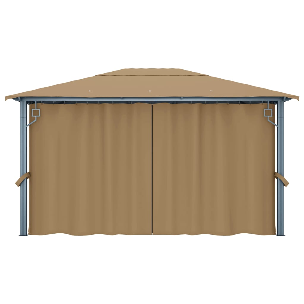 Pavillon Mit Vorhang 400X300 Cm Aluminium