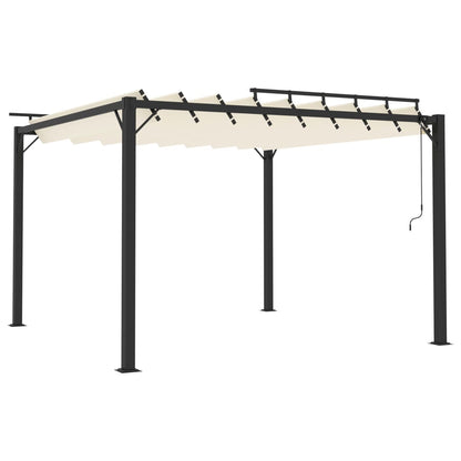 Pergola Mit Lamellendach 3X3 M Stoff Und Aluminium