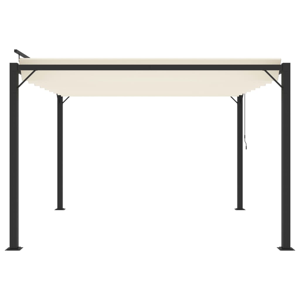 Pergola Mit Lamellendach 3X3 M Stoff Und Aluminium