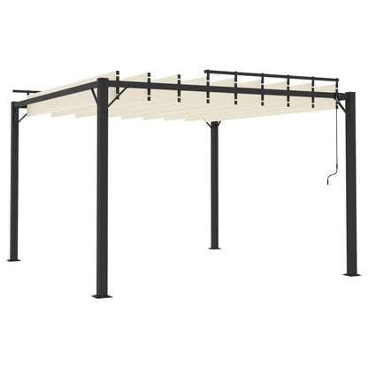 Pergola Mit Lamellendach 3X3 M Stoff Und Aluminium