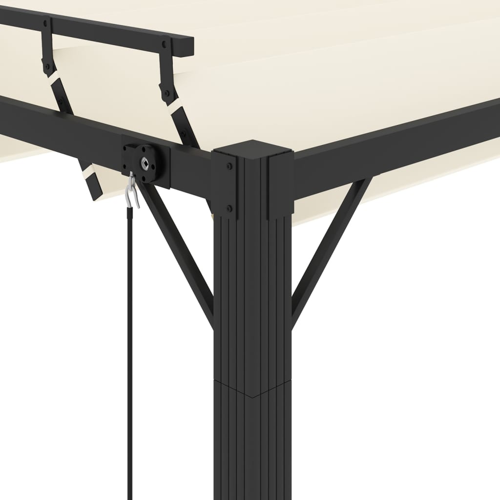 Pergola Mit Lamellendach 3X3 M Stoff Und Aluminium