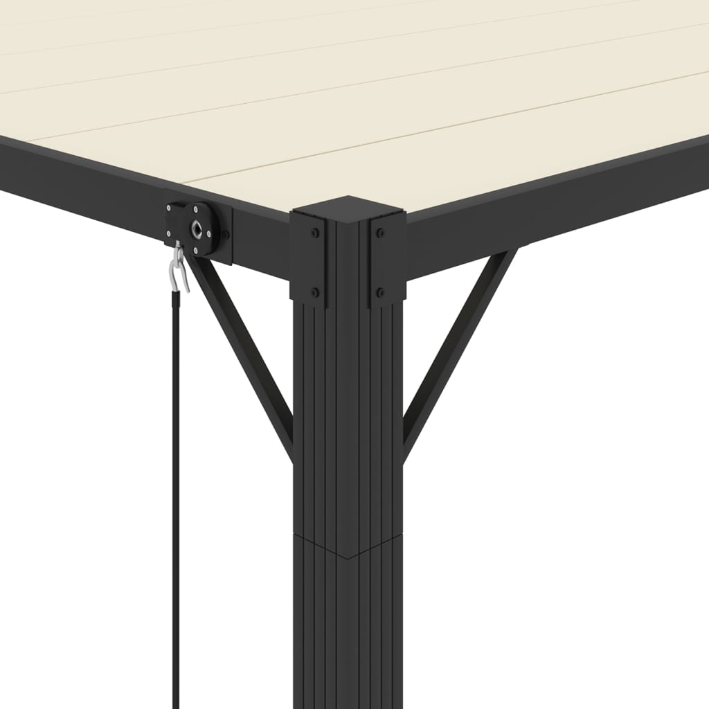 Pergola Mit Lamellendach 3X3 M Stoff Und Aluminium