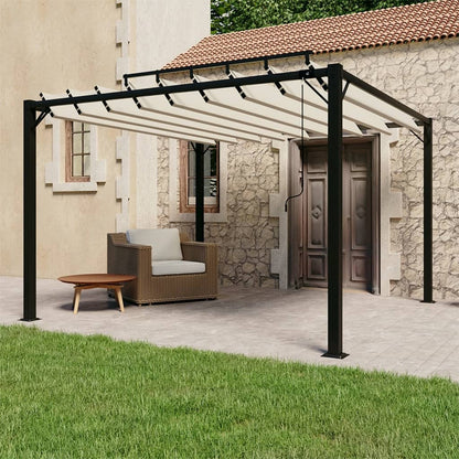 Pergola Mit Lamellendach 3X3 M Stoff Und Aluminium