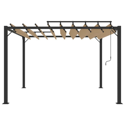 Pergola Mit Lamellendach 3X3 M Stoff Und Aluminium