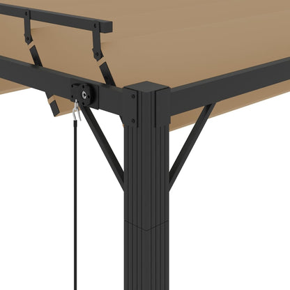 Pergola Mit Lamellendach 3X3 M Stoff Und Aluminium