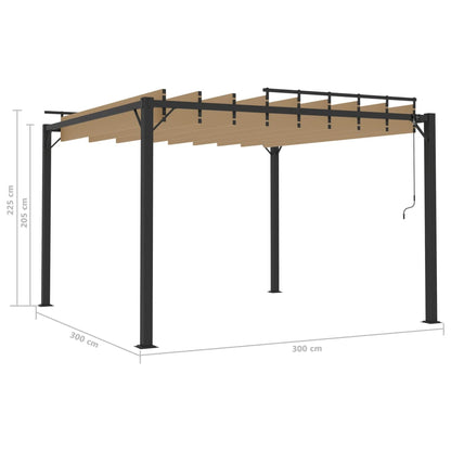Pergola Mit Lamellendach 3X3 M Stoff Und Aluminium