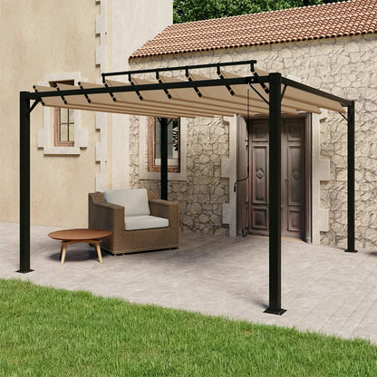 Pergola Mit Lamellendach 3X3 M Stoff Und Aluminium