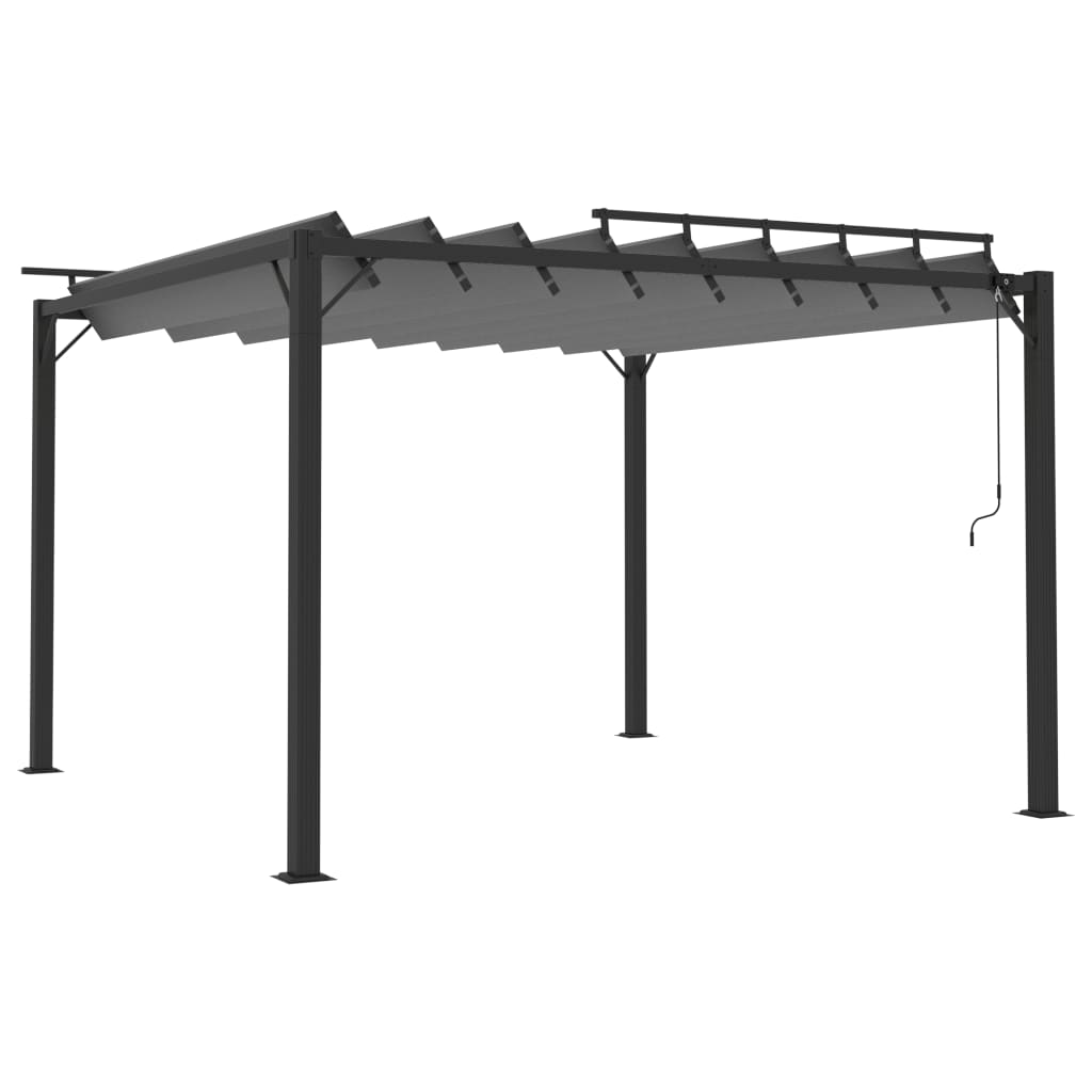 Pergola Mit Lamellendach 3X3 M Stoff Und Aluminium