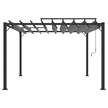 Pergola Mit Lamellendach 3X3 M Stoff Und Aluminium
