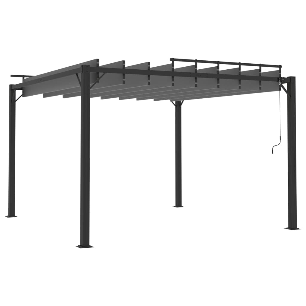 Pergola Mit Lamellendach 3X3 M Stoff Und Aluminium