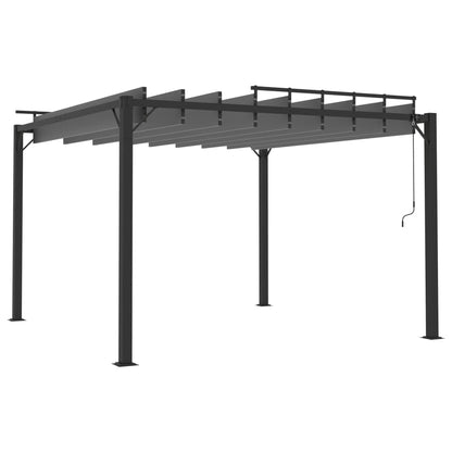 Pergola Mit Lamellendach 3X3 M Stoff Und Aluminium