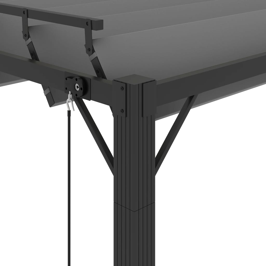Pergola Mit Lamellendach 3X3 M Stoff Und Aluminium