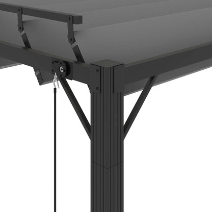 Pergola Mit Lamellendach 3X3 M Stoff Und Aluminium