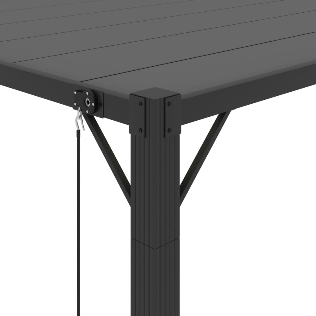 Pergola Mit Lamellendach 3X3 M Stoff Und Aluminium