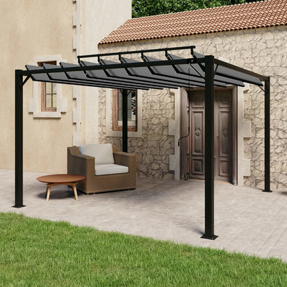 Pergola Mit Lamellendach 3X3 M Stoff Und Aluminium
