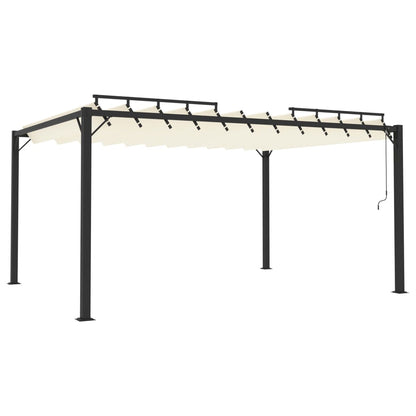 Pergola Mit Lamellendach 3X4 M Stoff Und Aluminium