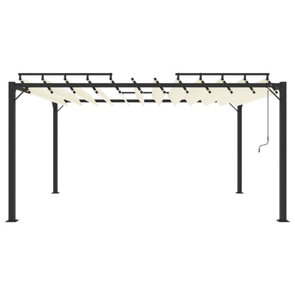 Pergola Mit Lamellendach 3X4 M Stoff Und Aluminium