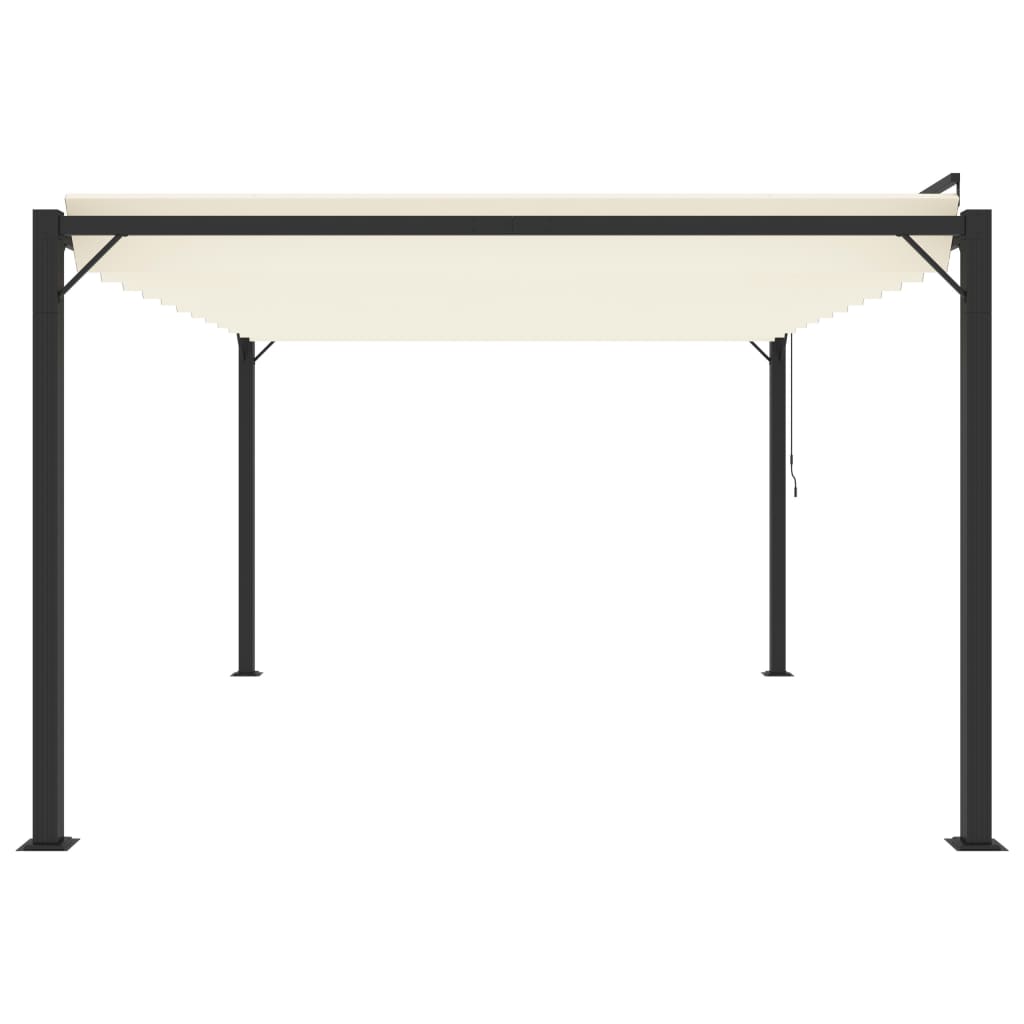 Pergola Mit Lamellendach 3X4 M Stoff Und Aluminium