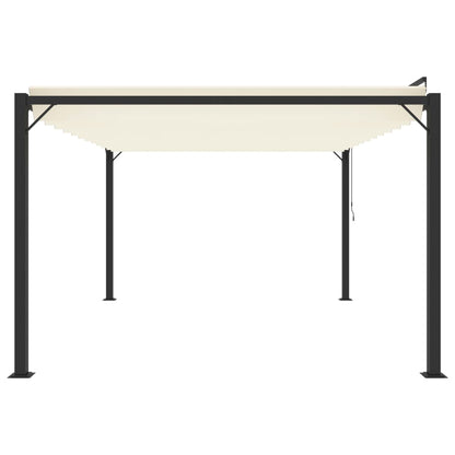 Pergola Mit Lamellendach 3X4 M Stoff Und Aluminium