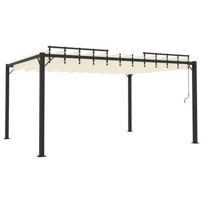 Pergola Mit Lamellendach 3X4 M Stoff Und Aluminium