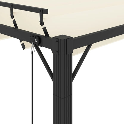 Pergola Mit Lamellendach 3X4 M Stoff Und Aluminium