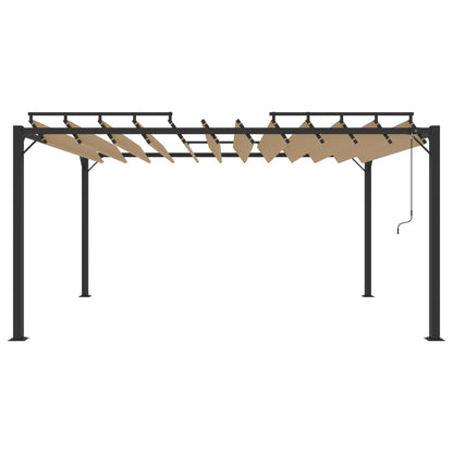 Pergola Mit Lamellendach 3X4 M Stoff Und Aluminium