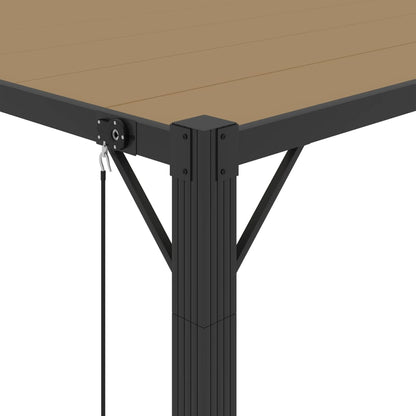 Pergola Mit Lamellendach 3X4 M Stoff Und Aluminium
