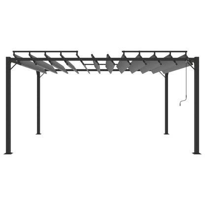 Pergola Mit Lamellendach 3X4 M Stoff Und Aluminium