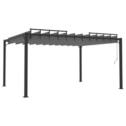 Pergola Mit Lamellendach 3X4 M Stoff Und Aluminium