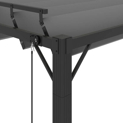 Pergola Mit Lamellendach 3X4 M Stoff Und Aluminium