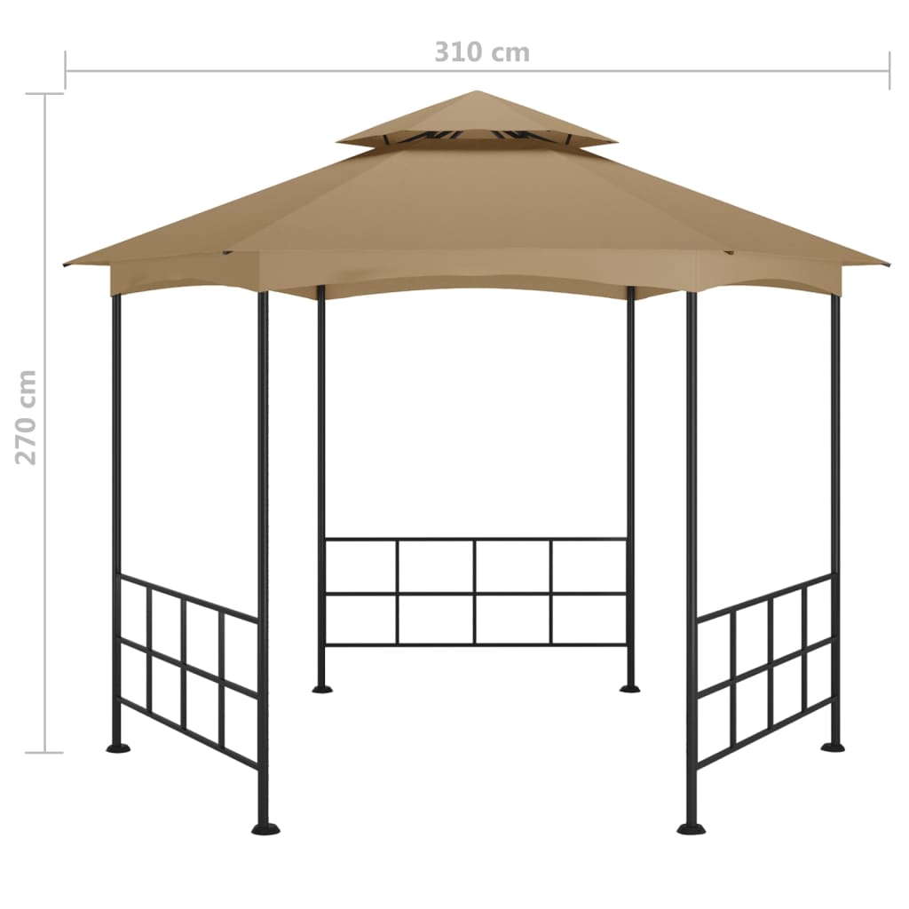 Pavillon Mit Seitenwänden 3,1X2,7 M