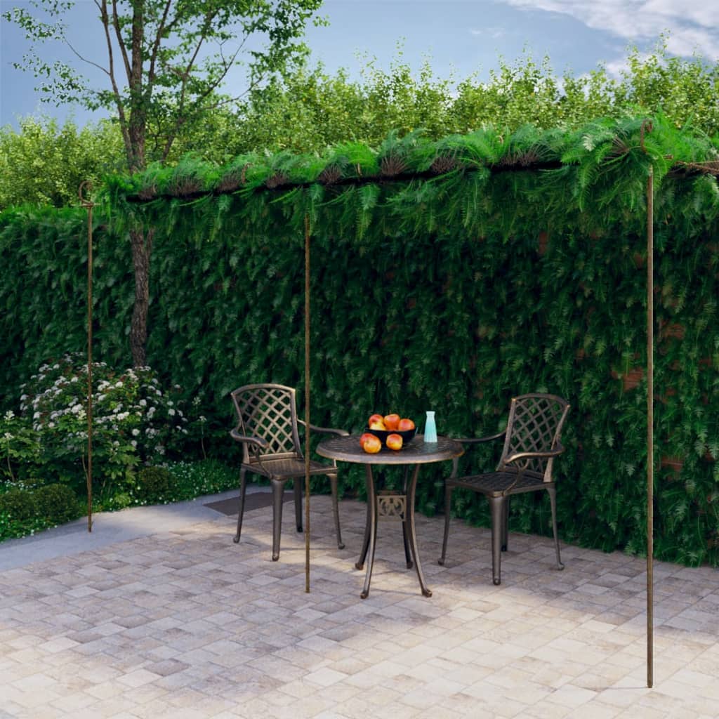 Garten-Pergola Antik-Braun 4X3X2,5 M Eisen