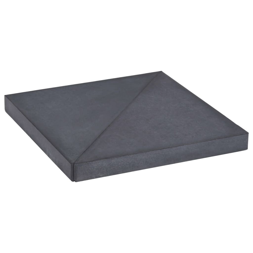 Sonnenschirm-Gewichtsplatte Schwarz Granit Quadratisch 15 Kg