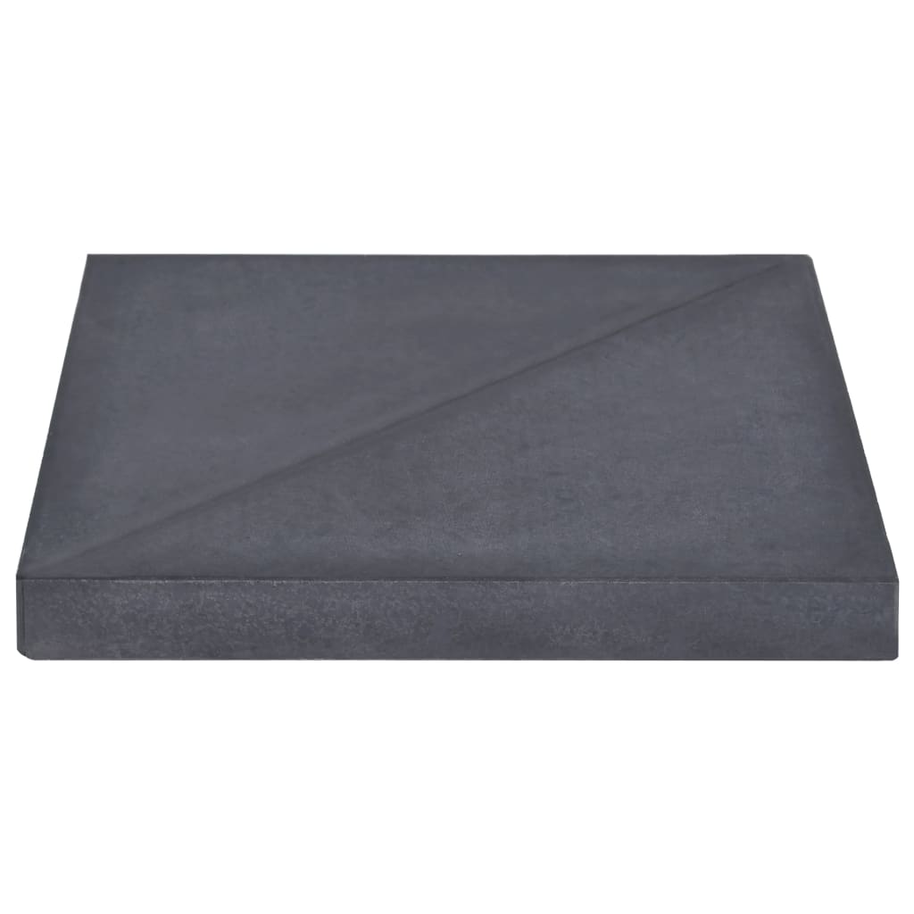 Sonnenschirm-Gewichtsplatte Schwarz Granit Quadratisch 15 Kg