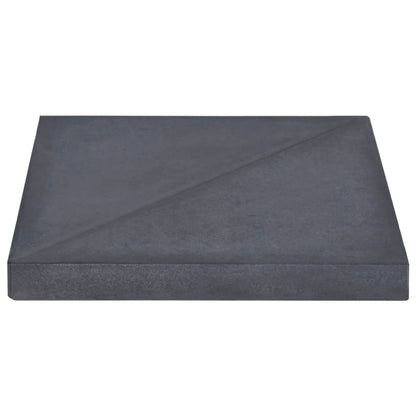 Sonnenschirm-Gewichtsplatte Schwarz Granit Quadratisch 15 Kg