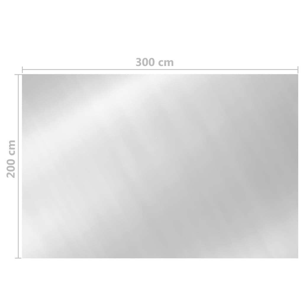 Poolabdeckung Silbern 300X200 Cm Pe
