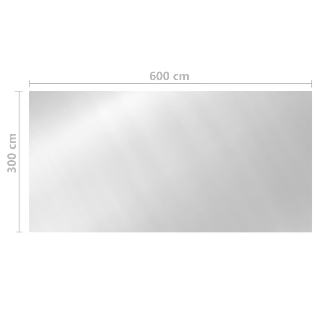 Poolabdeckung Silbern 600X300 Cm Pe